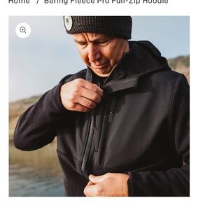 Grundens BERING Deep Lichen Green and FLEECE PRO FULL-ZIP HOODIE